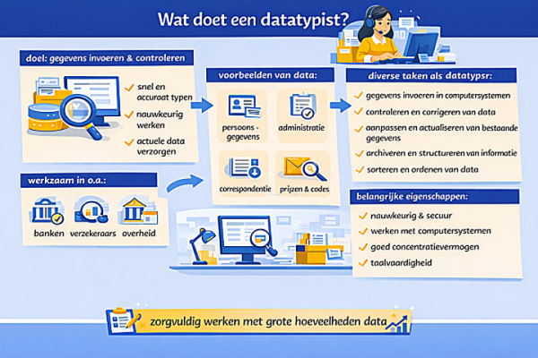Alles over het beroep datatypist Wat doet een datatypist